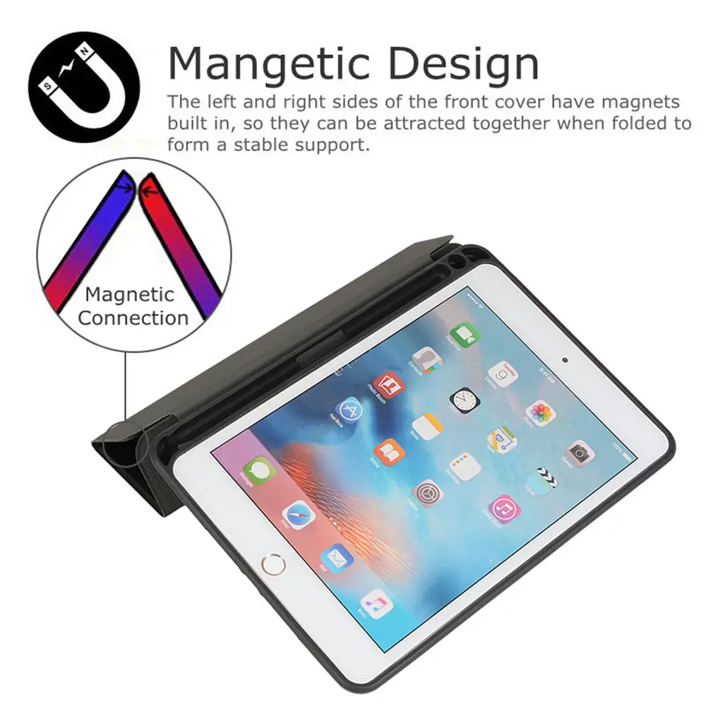 Премиум Magetic Smart PU кожаный чехол для iPad Mini 4 8,0 дюймов планшет Авто Сон Funda чехол для iPad Mini 5 8,"+ пленка+ ручка