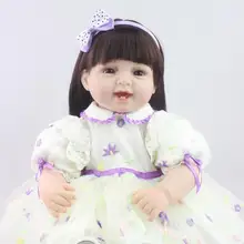 Около 55 см новые силиконовые куклы reborn для младенцев, сопроводите спящую девочка-принцесса игрушка ручной работы Реалистичная игрушка Рождественский подарок