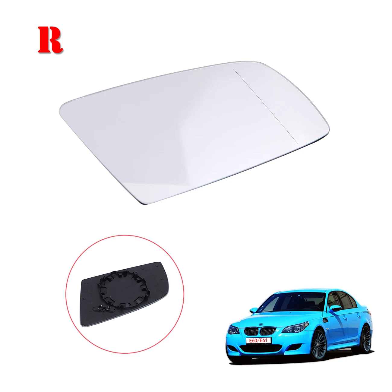 Right Side Mirror Glass Heated Rearview Mirror Glass For