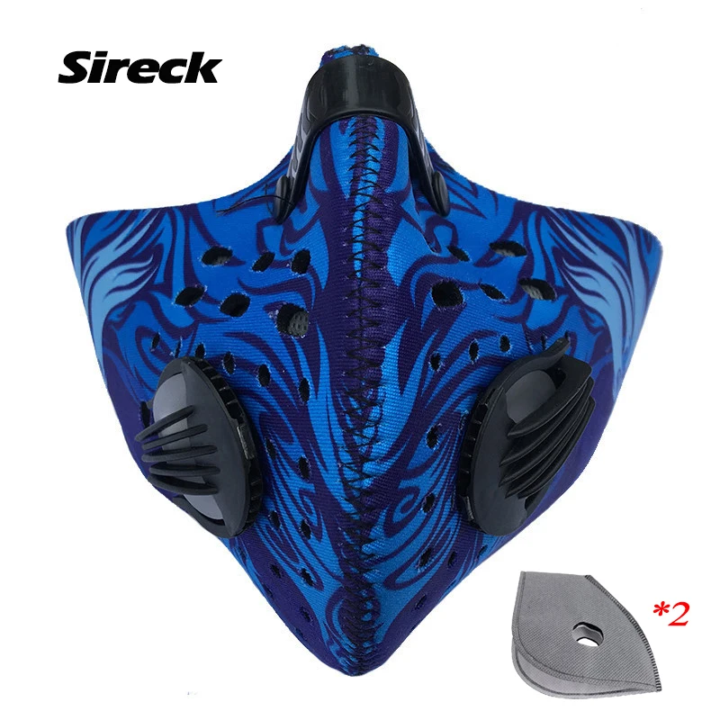 Sireck Cycling Face Mask PM 2.5 Dustproof Sport Bicycle Bike Activated Carbon Filter Training Running Half Shiled | Спорт и