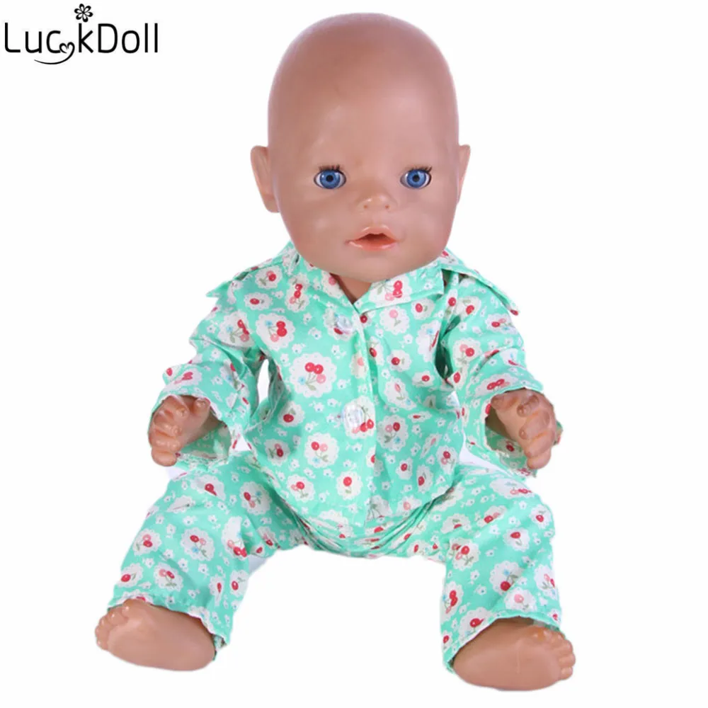 Luckydoll 15 шт. новая одежда куклы пижамы подходит 18 дюймов Американский 43 см BabyDoll аксессуары игрушки Детские лучшие рождественские подарки