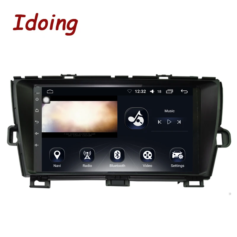 Cheap Idoing 9"4G+64G Octa Core Car Radio Android 8.1 Multimedia Player For Toyota Prius GPS Navigation Autoradio 2.5D IPS no 2din dvd 3