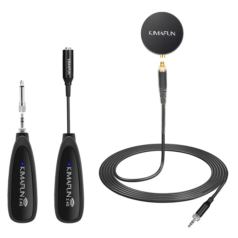

KIMAFUN 2.4G Mini Wireless Microphone Pickup for Wooden Guitar Violin Banjo Mandolin Ukulele Guitar Accessories Pickup MIC