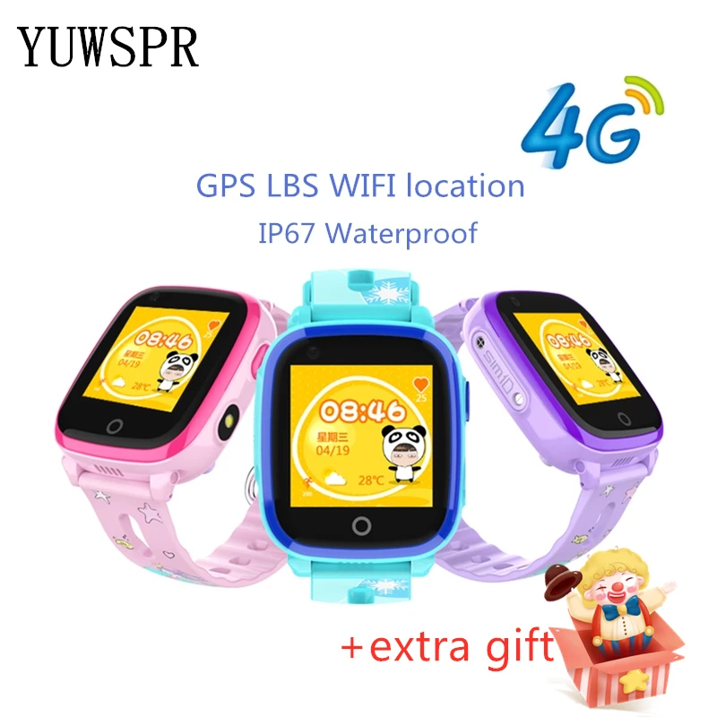 Kids GPS Tracker 4G Smart Watch quad-core processor Video Call WiFi Bluetooth GPS LBS Location orde