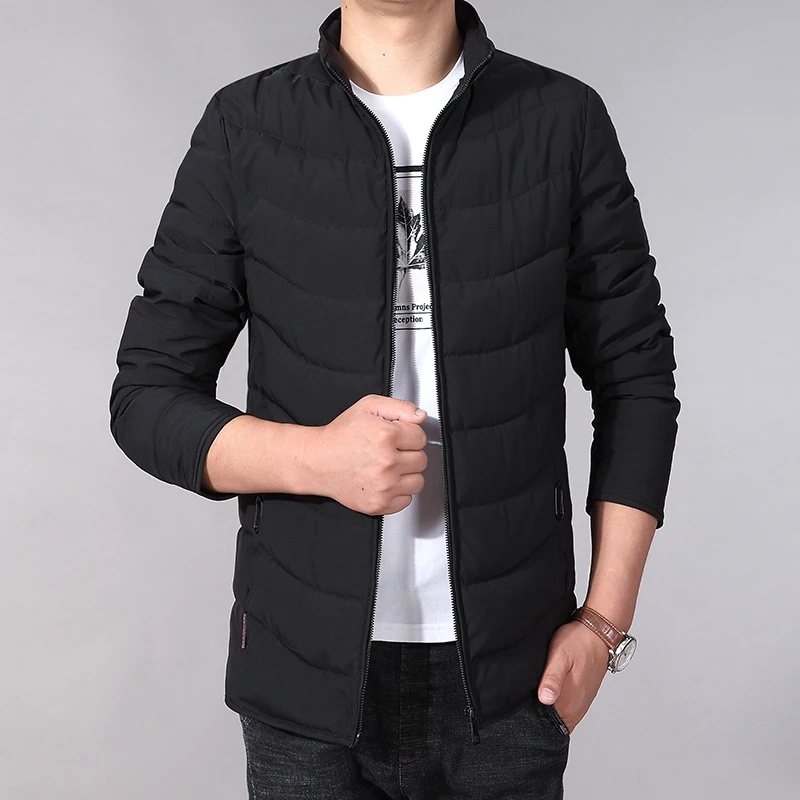 

2019 Hot Sale Men Quilted Jacket Fashion Cotton Padded Jacket Autumn Winter Coat Light Men Warm Jacket Thinsulate Plus Size 7XL
