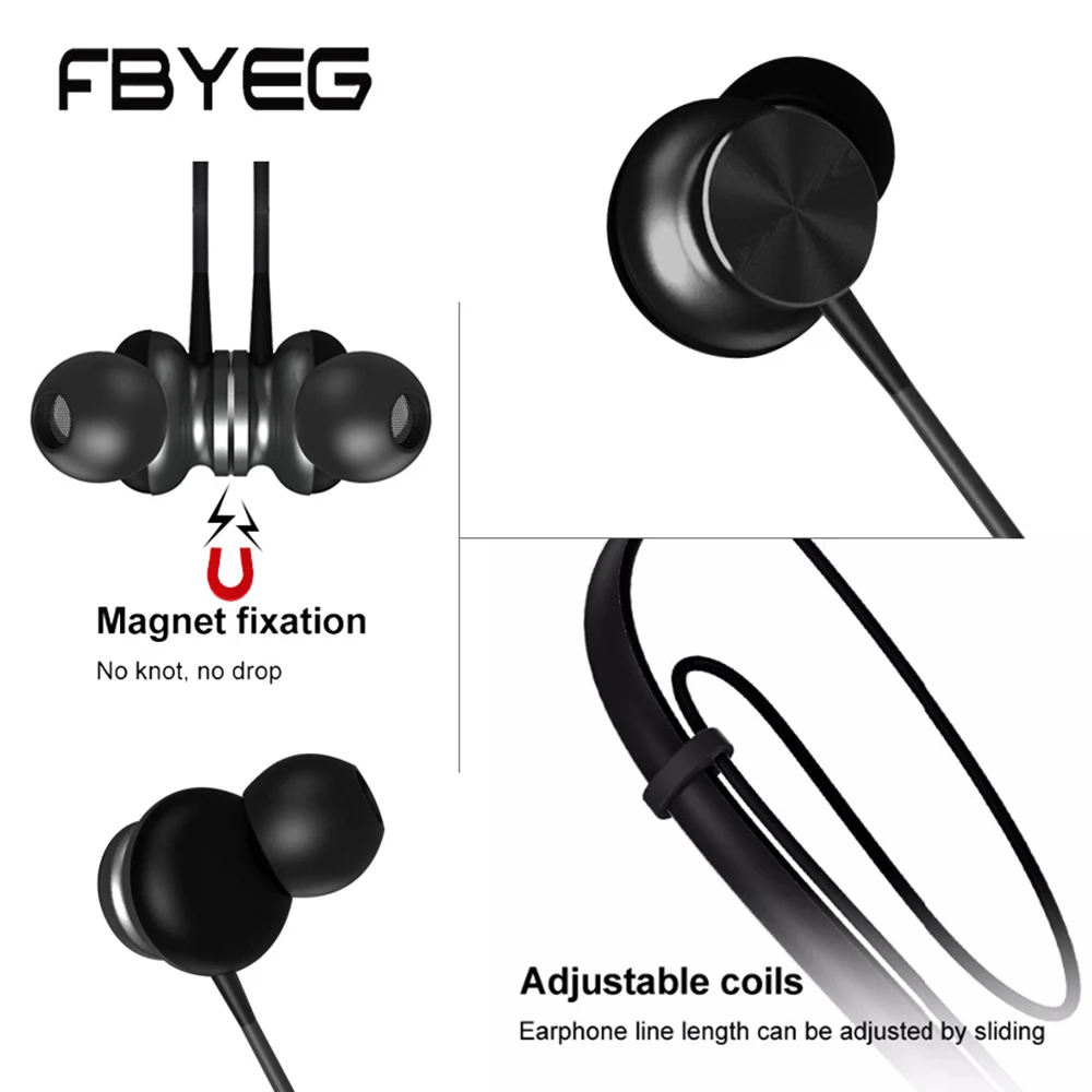 FBYEG BH1/BC10 Bluetooth Наушники Беспроводные спортивные стерео гарнитура висячая Шея Handfree с микрофоном для android iphone xiaomi