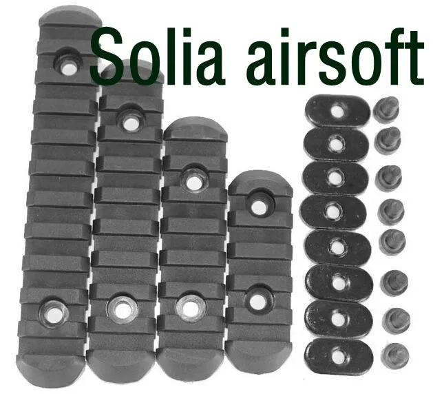 

Pack of 4 pcs Tactical Airsoft Polymer Picatinny Rail For Handguard Compatible with Fashlight Laser scope