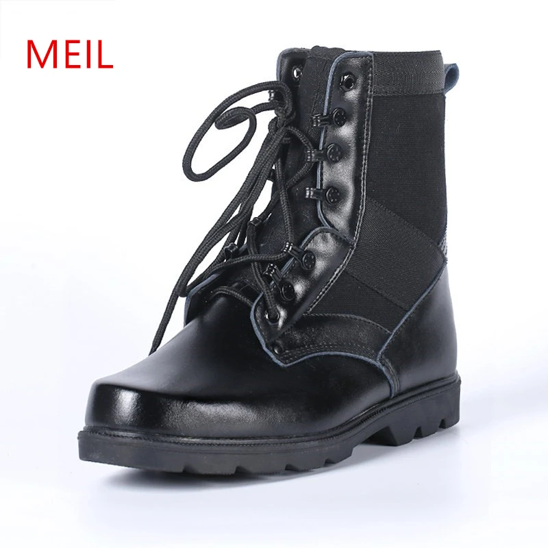 2019 Genuine Leather Men Military Boots Black Steel Toe Boots Men's Motorcycle Riding Hunting Casual Walking Shoes Botas Hombre 2019 Genuine Leather Men Military Boots Black Steel Toe Boots Men's Motorcycle Riding Hunting Casual Walking Shoes Botas Hombre