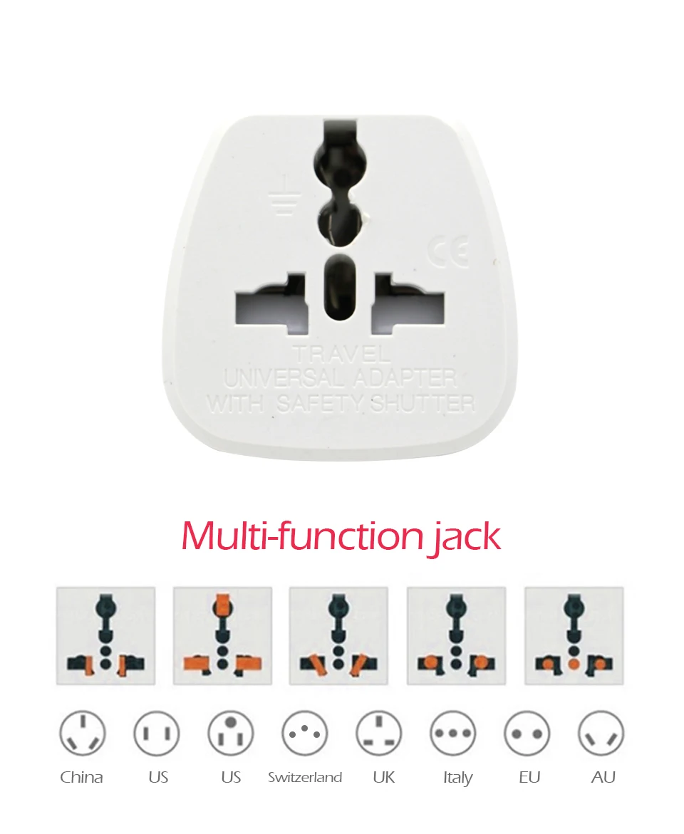 1PC Universal EU US AU TO UK Conversion Plug 2 Pin Socket EU to England Travel Charger Adapter For Electronic Charging (10)