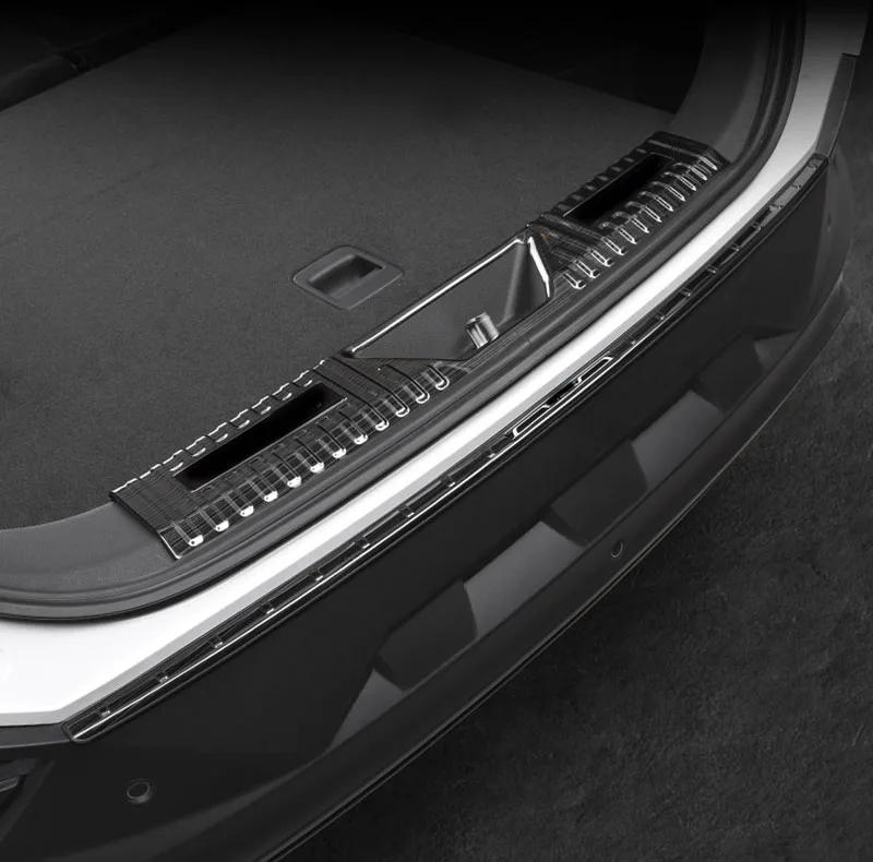 Защитная накладка для багажника FAW BESTURN T77 2019 черная из нержавеющей стали |