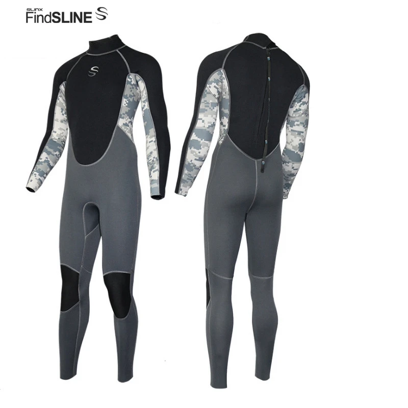 

SLINX Men 2 mm Neoprene Warm Wetsuit Swimming Windsurfing Snorkeling Gray Scuba Super thin soft comfortable Elastic Diving Suit