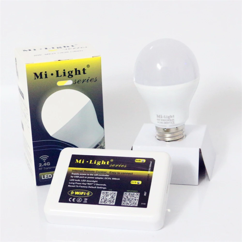 2 4G беспроводной WiFi контроль Mi светильник E27 6W CW WW светодиодный 110V 220V Светодиодный