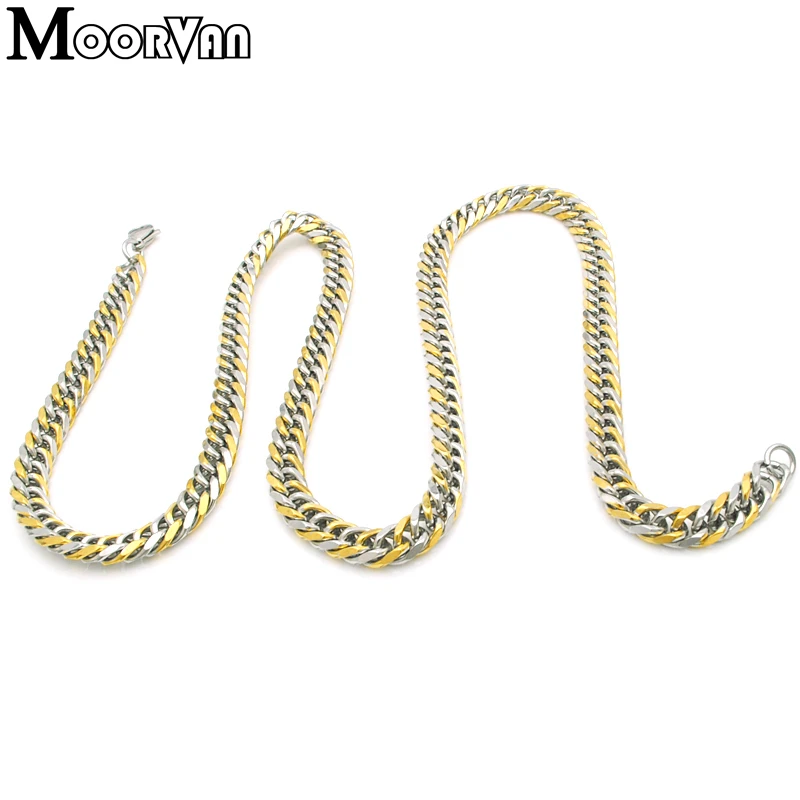 Moorvan комплект ювелирных изделий из нержавеющей стали, мужчины прохладно тяжелых 21 см браслет, 55 м ожерелье 2 pc/sets VJS008