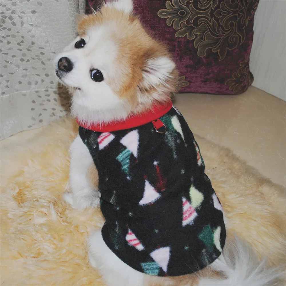 

Pet Dog Cat Villus Warm Vest Puppy Doggy Apparel Clothing Christmas Decorations For Home