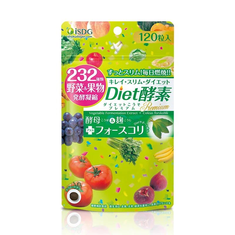 

ISDG Diet Enzyme. 232 Natural Vegetables & Fruits for Fat-Burning.120 Counts