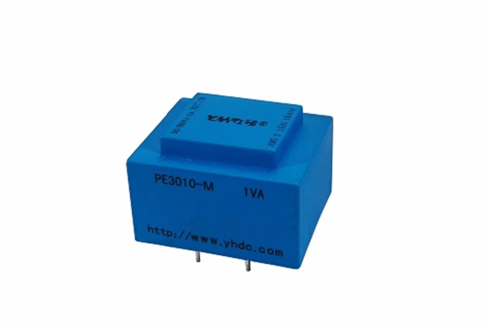 YHDC PE3010-M мощность 1VA 220В/24В Инкапсулированный трансформатор для монтажа на
