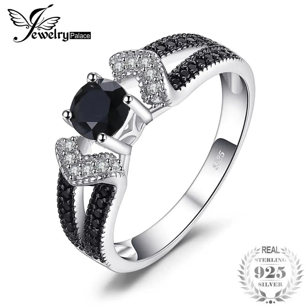 Jewelrypalace Elegant 08Ct Natural Black Spinel Wedding Bands Rings For Women Genuine 925 Sterling Silver Statement Jewelry huismerk kopen in de aanbieding Jewelrypalace Elegant 08Ct Natural Black Spinel Wedding Bands Rings For Women Genuine 925 Sterling Silver Statement Jewelry huismerk kopen in de aanbieding