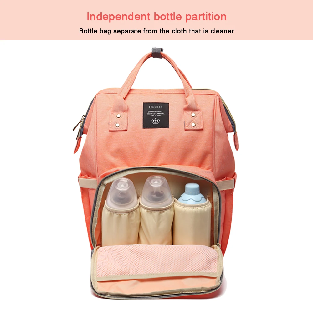 LEQUEEN Детская сумка для подгузников для беременных, водонепроницаемая сумка для младенца, рюкзак для мамы, рюкзак для путешествий, Детская сумка для влажных подгузников, Большая вместительная сумка для мам и кормящих мам