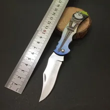 Tactical 55HRC Hardness 440C Blade Stainless Steel Handle Folding Knife Outdoor Camping Hunting Survival Tool high end microtech scarab troodon a07 camping hunting tacticall tool 440c blade aviation aluminum handle