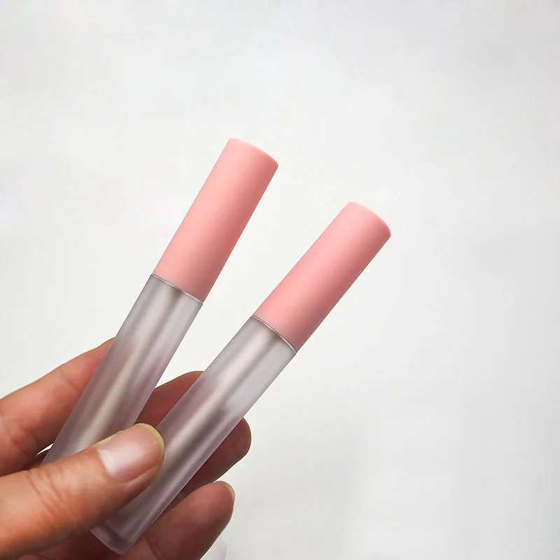 12/50/100pcs 4.5ml Cute Empty Pink Lip Gloss Tube,DIY Plastic Frosted