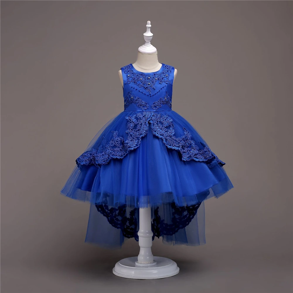 Yeedison Cute Pearl Girls Dress Embroidery Floral Kids Party Wedding Dresses 2018 Children Princess Ball Gown For Girls Costume (4)