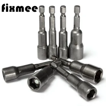 

Free shipping 9pcs 6mm-14mm Hex Socket Sleeve Nozzles Magnetic Nut Driver Set Drill Bit Adapter Hex Power Tools
