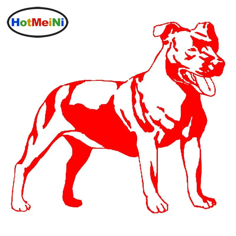 Стикеры HotMeiNi Staffordshire Bull Terrier Dog модные виниловые наклейки Стайлинг автомобиля