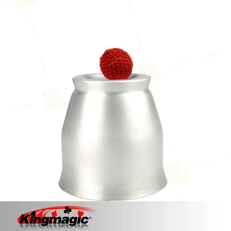 Алюминий Чоп Кольцо большого размера фокусы Deluxe преформы с широким горлышком чашки и шарики карты реквизит Магнитный ментализм