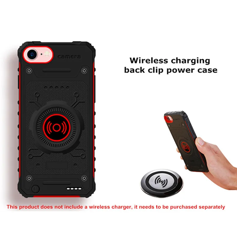 

Wireless Charging Power Bank phone case For iPhone 6 6s 7 8 Plus Wireless Phone Charger Battery Case For iPhone 6 7 8 backup
