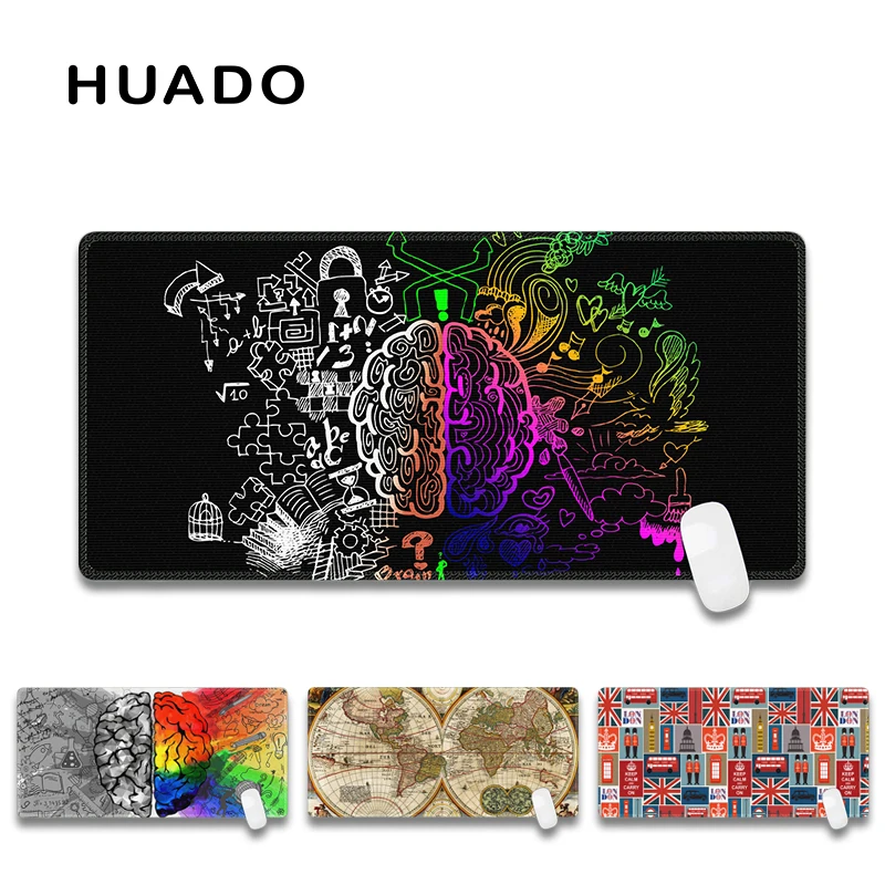 

Black brain pattern mouse pad gaming mouse mat big mousepad desk rug mats for lol surprise/dota/dark souls/overwatch/the witcher