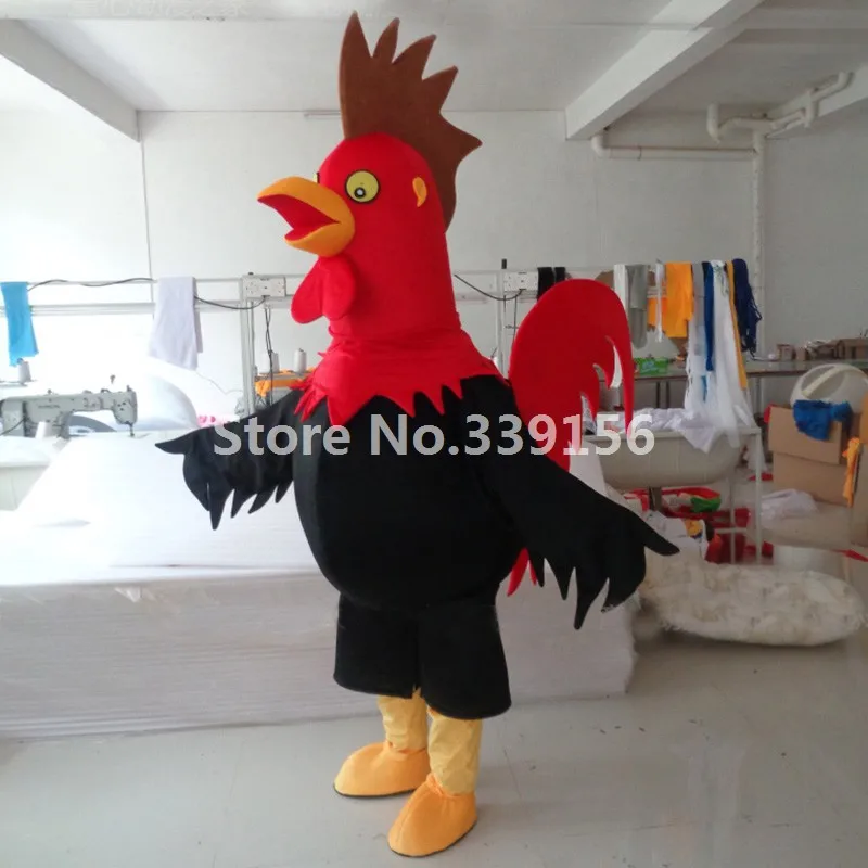 

High Quality Chicken Adult Rooster Plush Mascot Costume Christmas Rooster Cartoon Carnival Parade Costumes