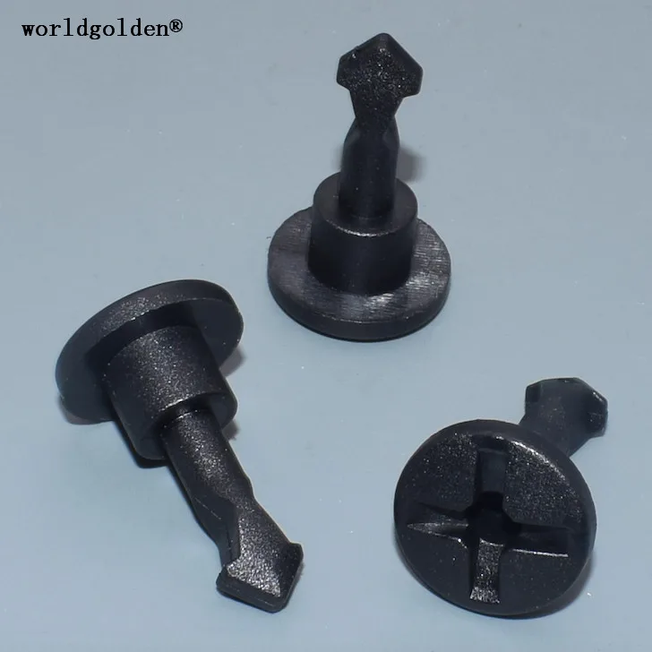 Worldgolden 100 Pcs Clip Di Plastica Di Nylon Cappuccio Nero Fender Fermo Per Vw # Ln90801101
