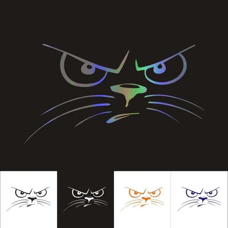 

Car Stickers 20CM*11.1CM Not Happy Cat Car Motorcycles Stickers 3D Reflective Decoration BUY 2 SAVE HALF Custom Sticker