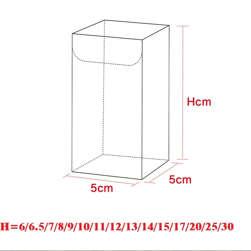 55H CM  Transparent Waterproof Clear PVC Boxes Packaging Plastic Candy Box Storage Event&Party Supplies Wedding Gift Boxes (2)