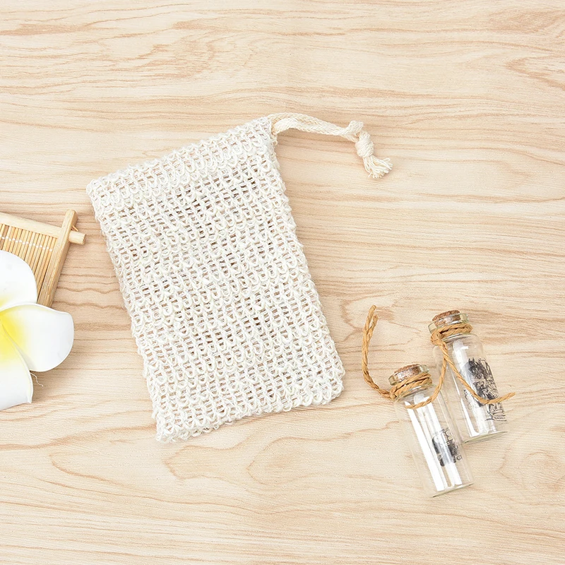 Us 0 86 17 Off 1pc Bath Shower Soap Mesh Bag Durablel Sisal Saver Pouches Material In Brushes Sponges Scrubbers