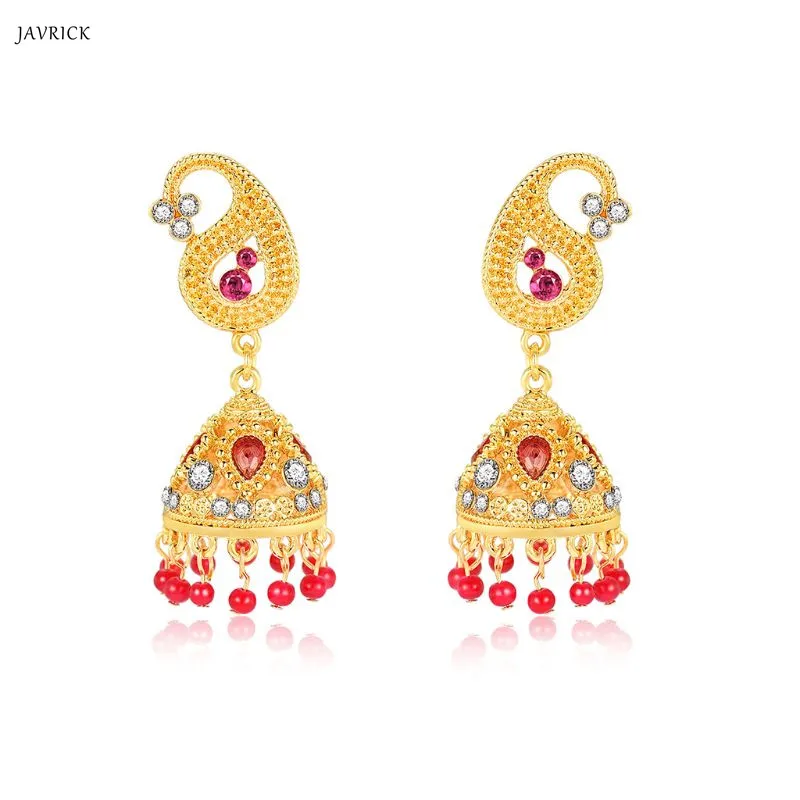 

Ethnic Earrings Vintage Luxury Tassel Pendant Jewelry Gifts Rhinestone Indian Lady Women Dangle Drop Fashion Elegant Gold Dazzli