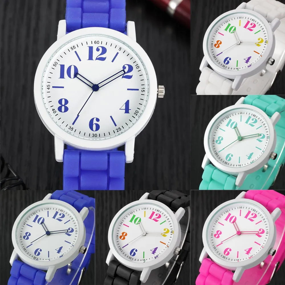 

Ladies Watch Relojes Mujer 2017 Famous brand clock Analog Silica Jelly Gel Quartz Sports Wrist Watch Gift Saat Fast shipping