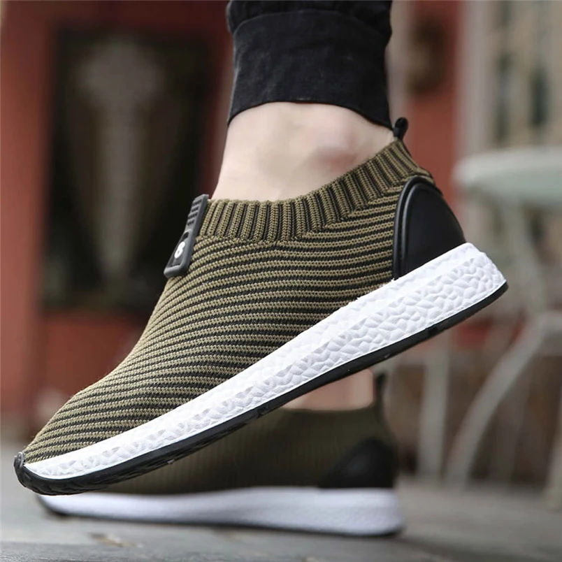 Sneakers Men Knit Mesh Shoes Outdoor Fashion Men's Breathable Sneakers Casual Shoes Running Shoes Sports Shoes #FS#4NV08 (18)