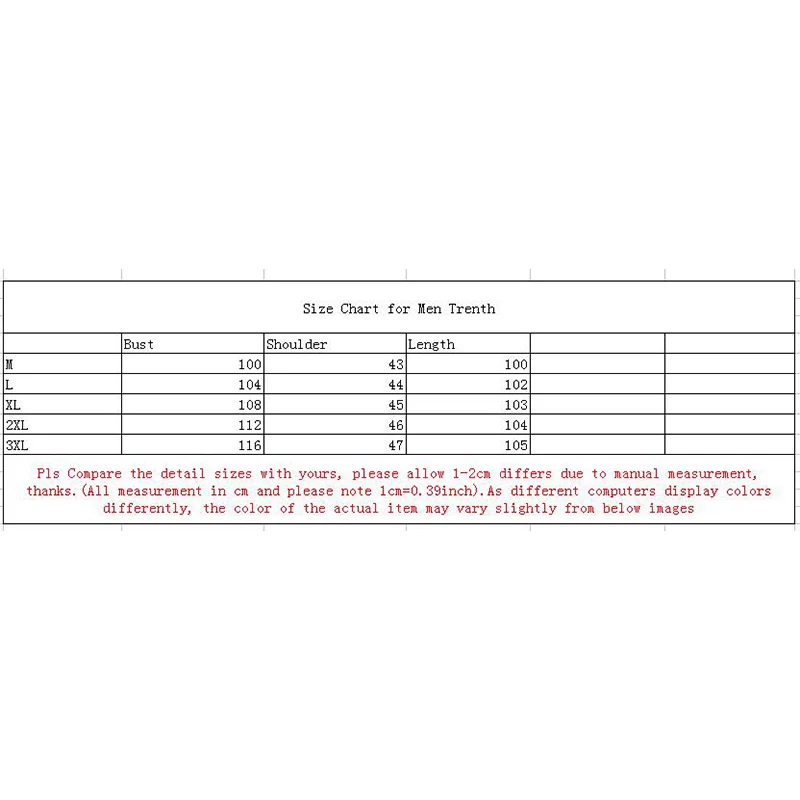 Mens Trench Coat New Fashion Designer Men Long Coat Autumn Winter Double-breasted Windproof Slim Trench Men