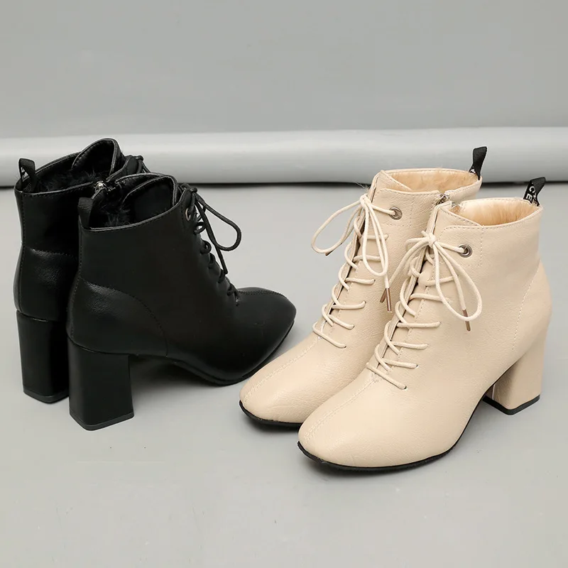 Британский стиль кружево короткий плюш мех bottes mujer теплые ботинки челси abkle
