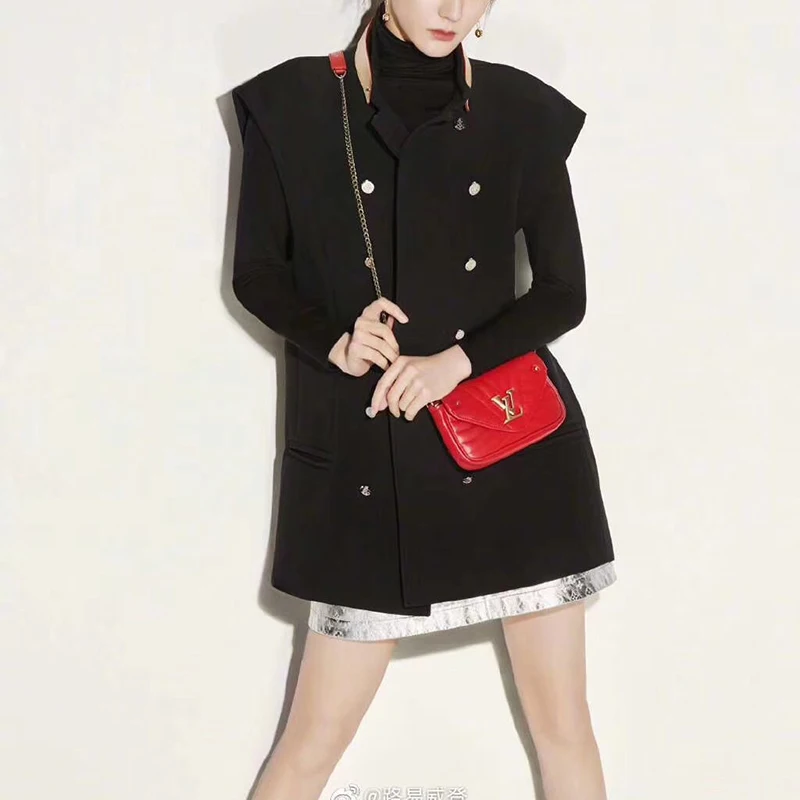 

Designer Jackets 2019 new High Quality Wool Jacket Sleeveless Coat Fashion Lady Elegant Jacket