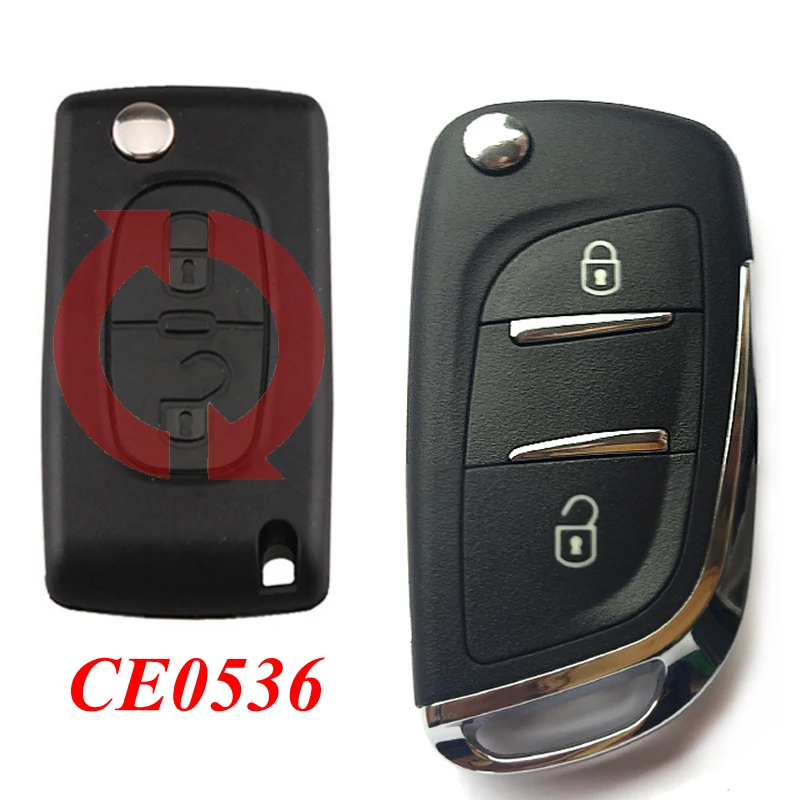 2/3 Кнопка футляр для дистанционного ключа для PEUGEOT 407 406 107 307 306 для CITROEN C4 C5 C8 складной ключ корпус CE0536 VA2 лезвие