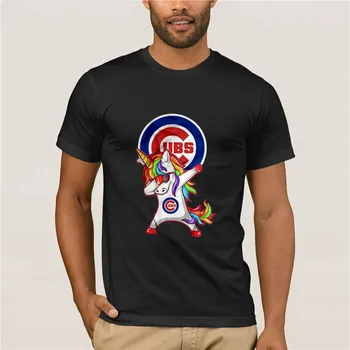 

Summer Men's Casual Print T-Shirt Fashion T-shirt Chicago Cubs Unicorn Dabbing