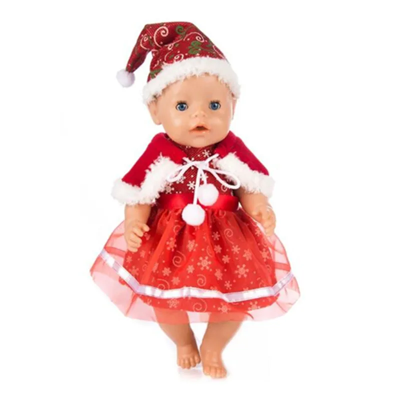 New Christmas Dress Set Clothes Wear for 43cm/17inch Baby Doll