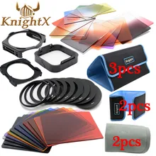 KnightX 24 Filter 9 Ring color cokin p series set For nikon canon d3200 d5200 d3300 1200d nd 650d d7200 lenses 49 52 58 67 77 mm