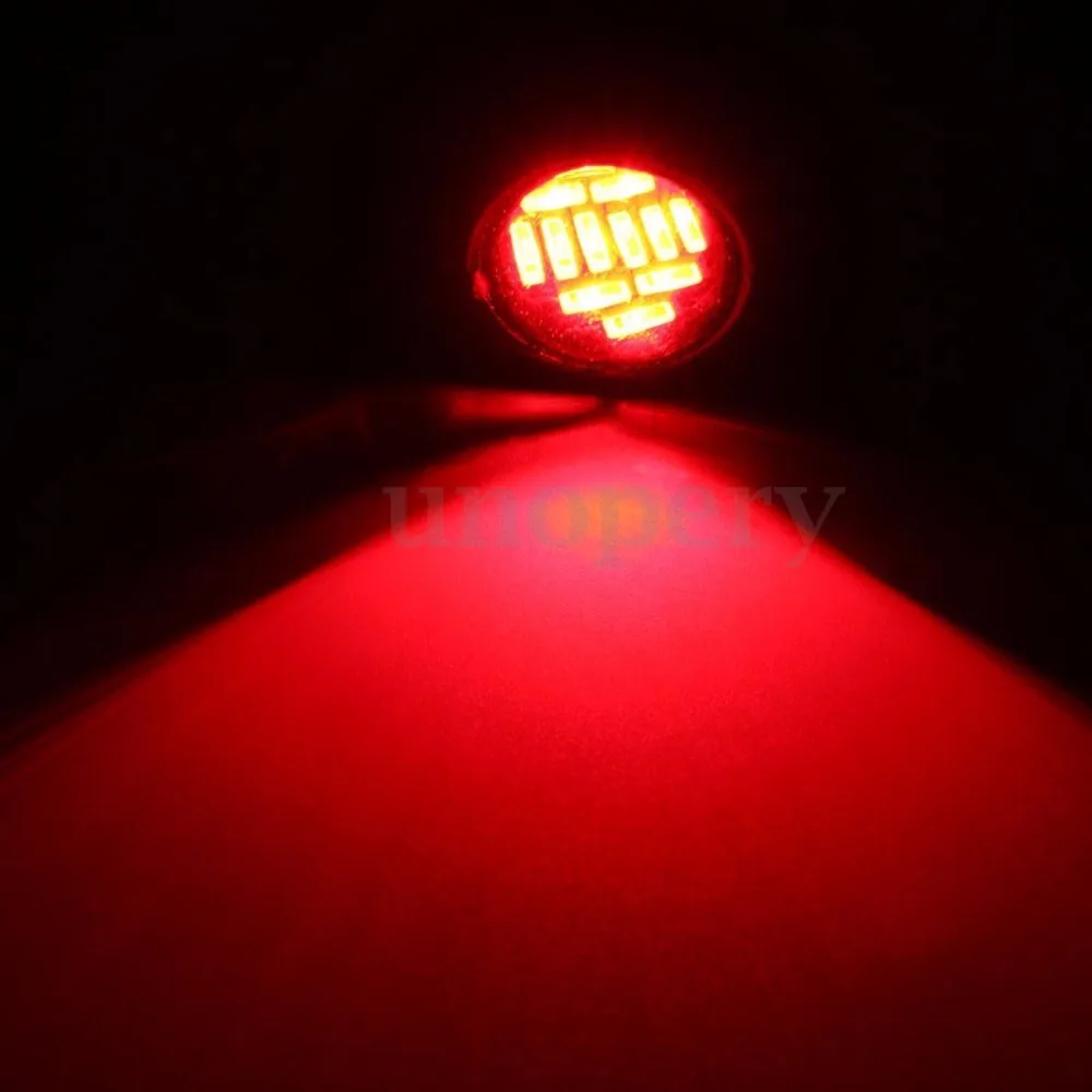 15 Вт 12LED 23 мм 12 SMD орлиный глаз светильник для парковки Сигнальные лампы DRL обратный резервный светильник s 12 В красный синий белый Янтарный - Цвет: Красный