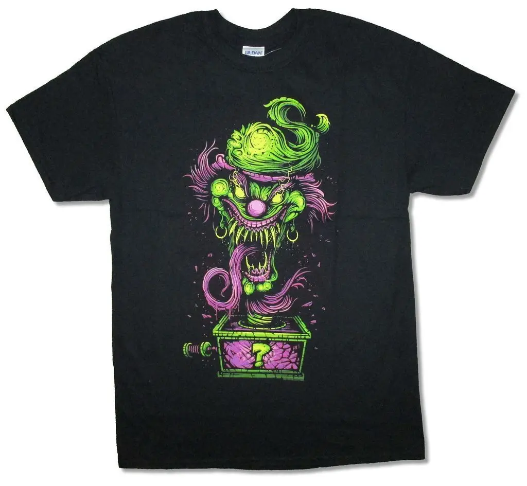 

Insane Clown Posse Evil Riddler Jack in the Box Black T Shirt New Official Unisex Men Cool Tees Tops