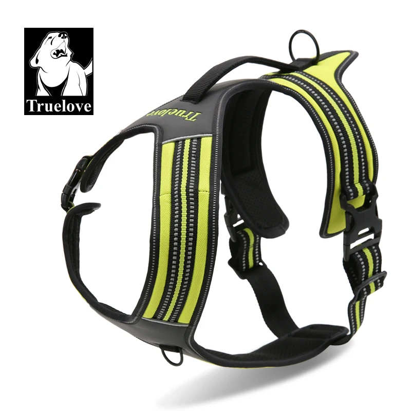 Truelove Reflective Small Dog Harness Large Nylon Soft Padded K9 Dog Harness Basic Halter Vest Harnesses Black Pets Acessorios