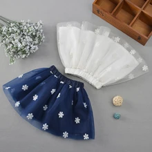 2018 Summer kids girl ball skirts lovely fluffy soft tulle girls tutu skirt pettiskirt Snow Pattern girls skirts for 2-6Y kids