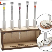 1 набор нержавеющая сталь для часов отвёртка плоское и поперечное лезвие от 0,8 мм до 1,6 мм с подставкой